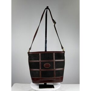 Zafiro Argentina Carpincho Leather Shoulder Bag Brown Black Grid Capybara Purse